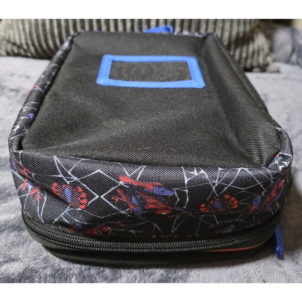 School Kids Spiderman 2pcLunchBagSet ZipUp LunchBox &Re-Usable Washable SnackBag